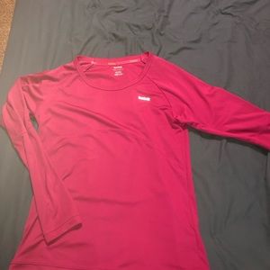 Pink Longsleeve Reebok Workout Tee Large